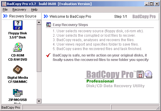 BadCopy Pro Screenshot